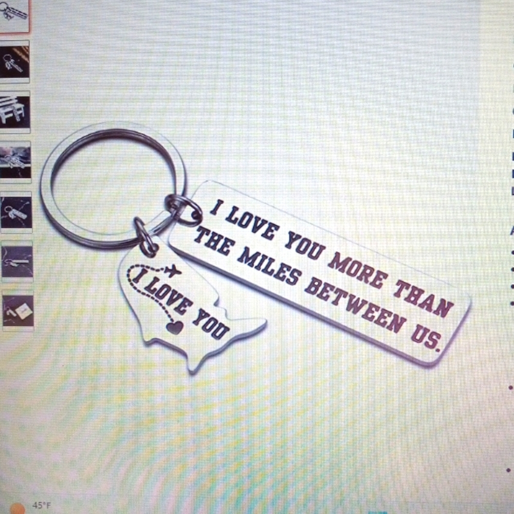 Eurasia Eclogue long distance relationship keychain